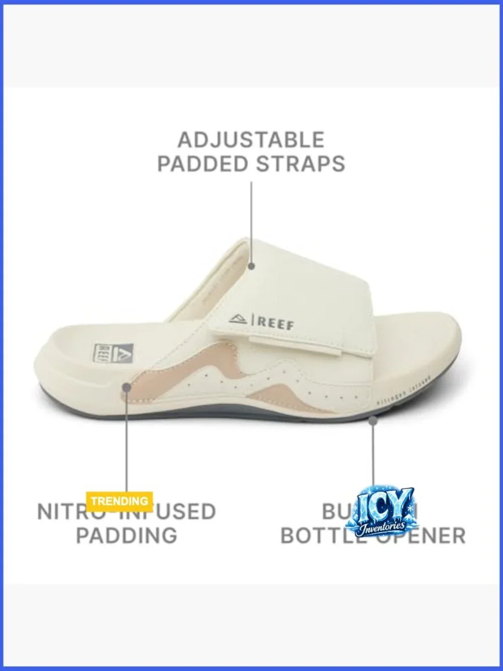 Men's Cruiser Slide Sandals with Memory Foam Footbed